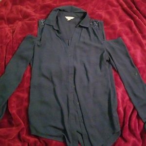 Candie's Teal Embellished Blouse